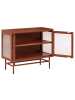 Beliani Vitrine DEVON in Braun - (W) 77 x (H) 64 x (L) 35 cm