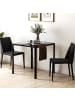 HOMCOM Esstisch in Schwarz 75L x 75B x 75H cm