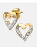 Diamant L'éternel Ohrringe aus 375 Gelbgold mit Diamant Herz-Design