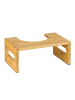 relaxdays Toilettenhocker in Natur - (B)43,5 x (H)18,5 x (T)28 cm