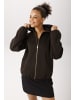 Aniston CASUAL Fleecejacke in dunkelbraunmeliert