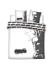 Naruto Naruto Bettbezug Set Polycotton 240x220 + 2 Kissen 65x65 cm in Schwarz-Weiß