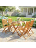 Outsunny Outdoor Essgruppe in Naturholz 120L x 70B x 75H cm