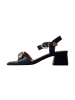 Emilie Karston Keith-Ledersandalen mit Absatz Blau