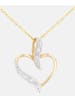 Diamant L'éternel Halskette mit Anhänger aus 375 Gelbgold mit Diamant Herz-Design