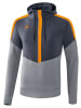 erima Squad Kapuzensweat in slate grey/monument grey/new orange