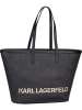 Karl Lagerfeld Shopper K/Essential Raffia 241W3027 in Black