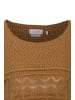 Rich & Royal Rundhalspullover Crew Neck Crochet in braun