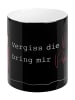 United Labels Karma Tasse - Vergiss die Rosen, bring mir Pommes aus Keramik 320ml in schwarz