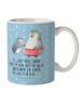 Mr. & Mrs. Panda Tasse Pinguin mit Kind mit Spruch in Blau Pastell