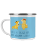 Mr. & Mrs. Panda Camping Emaille Tasse Eheversprechen Liebe Teil... in Sky Blue