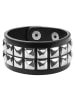 tectake Accessoires-Set  Leder Handschuhe und zwei Armbänder Stylischer Rockstar-Look: H