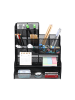 Wisam® Büro Organizer Metall Schwarz Schreibtisch Ordnung
