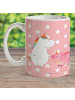 Mr. & Mrs. Panda Becher Einhorn Schwein ohne Spruch in Rot Pastell