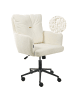 Beliani Bürostuhl ALPINE in Weiß/Schwarz - (W) 61 x (H) 90 x (L) 71 cm