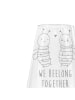 Mr. & Mrs. Panda Glas mit Gravur Biene Verliebt mit Spruch in Transparent