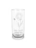 Mr. & Mrs. Panda Wasserglas Blume HageRundunge mit Spruch in Transparent