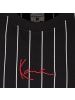 Karl Kani Small Signature Essential Pinstripe Tee in Schwarz
