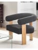 Beliani Sessel ILBRO in Schwarz/Braun - (W) 77 x (H) 76 x (L) 68 cm