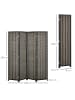 HOMCOM Paravent in Braun 180L x 1,9B x 180H cm