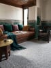 KADIMA DESIGN Kurzflorteppich Waschbar Uni KASOS Polyester Grau 160 x 230 cm in Grau