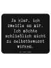Mr. & Mrs. Panda Mouse Pad Spruch Selbstzweifel Charm mit Spruch in Schwarz