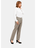 GOLDNER Kurzgröße:  Elegante Stretchhose mit Komfortbund in taupe / melange