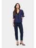 SAINT TROPEZ Kurzarm-Bluse KristelSZ Gerade Passform in Ombre Blue