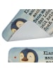 Mr. & Mrs. Panda Badteppich Pinguin Diät Design mit Spruch in Weiß