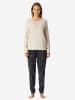 Schiesser Pyjama Family in beige-mel.