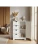 FineBuy Bücherregal in Weiß / MDF / 55x30x80