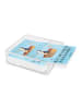Mr. & Mrs. Panda Untersetzer Set Pinguin Angelboot mit Spruch in Eisblau
