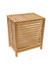 relaxdays Wäschetruhe in Natur - (B)50,5 x (H)60 x (T)35,5 cm