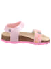 superfit Tieffußbett Sandale FUSSBETTPANTOFFEL in Rosa/Mehrfarbig