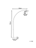 Beliani Stehleuchte PAROO in Silber - (W) 35 x (H) 210 x (L) 96 cm