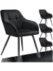 tectake Polstersessel gepolstert, in Samtoptik, gesteppt, 58 x 62 x 82 cm