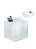 relaxdays 4 x Wasserkanister in Transparent/ Schwarz - 20 Liter