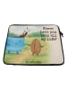 Mr. & Mrs. Panda Laptoptasche Kaffee Bohne Design mit Spruch in Weiß