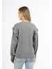DreiMaster Damen Sweatpullover in Grau Melange