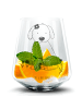 Mr. & Mrs. Panda Blümchentailglas Hund Dame ohne Spruch in Transparent