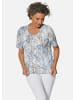 GOLDNER Bequemes Druckshirt im Mustermix in hellblau / natur