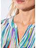 GOLDNER Bluse mit Tunika Ausschnitt in bunt / gemustert