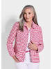 GOLDNER Blazer mit Hahnentrittmuster in pink / weiß / gemustert