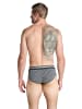 Jockey Slips Cotton Stretch 3 Stück in Grau/Schwarz