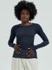 Seamless Basic T-shirt Cotton Elvira in Midnight