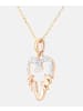 Diamant L'éternel Halskette mit Anhänger aus 375 Gelbgold mit Diamant Herz-Design