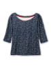 sheego Relax-Sweatshirt in marine gemustert