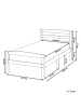 Beliani Doppelbett ECHALLON in Braun - (W) 127 x (H) 71 x (L) 208 cm