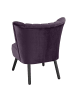 58 aufm Kessel SESSEL Kadisha Bezug Samtvelours Buche schwarz lackiert / purple