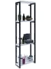 VCM  Holz Badmöbel Bad Hochschrank Bad Regal Bitila M in Schwarz / Weiß